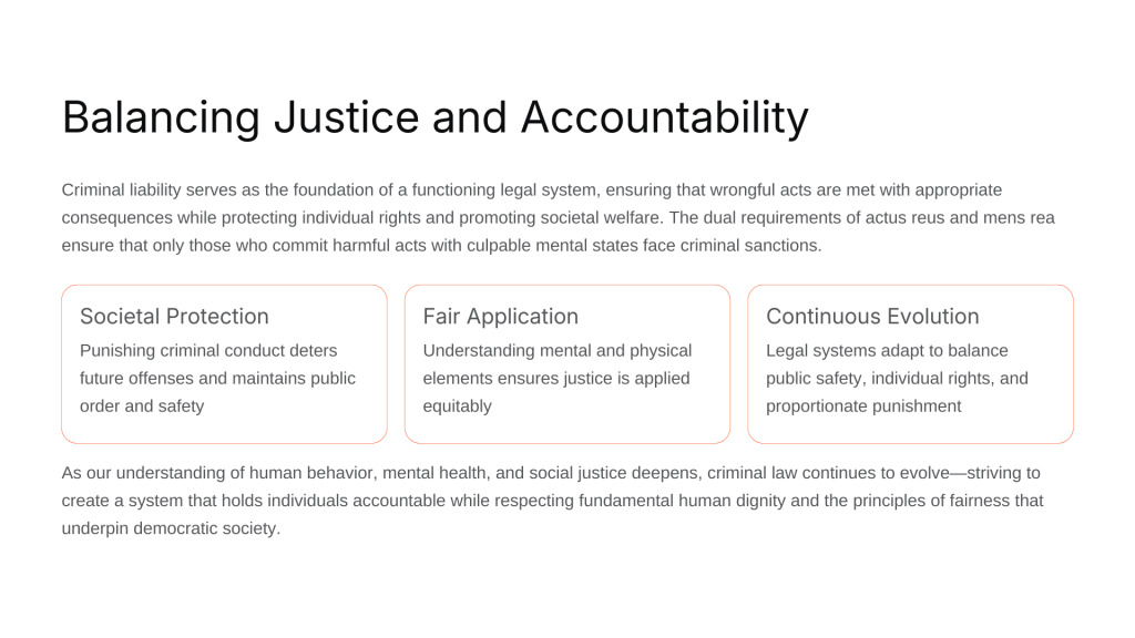 Punishments and criminal liability