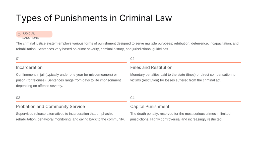 Punishments and criminal liability