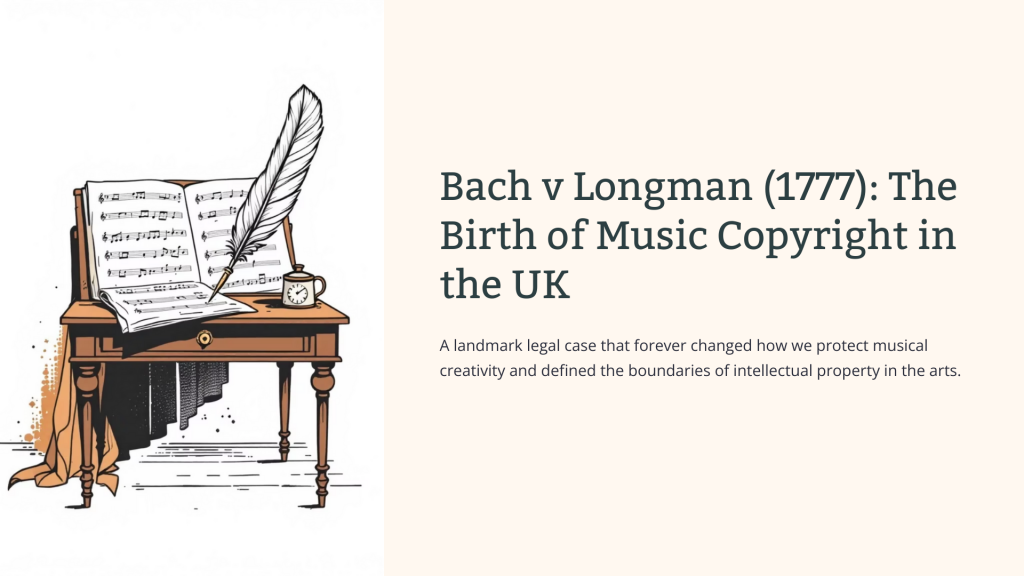Bach v Longman (1777)