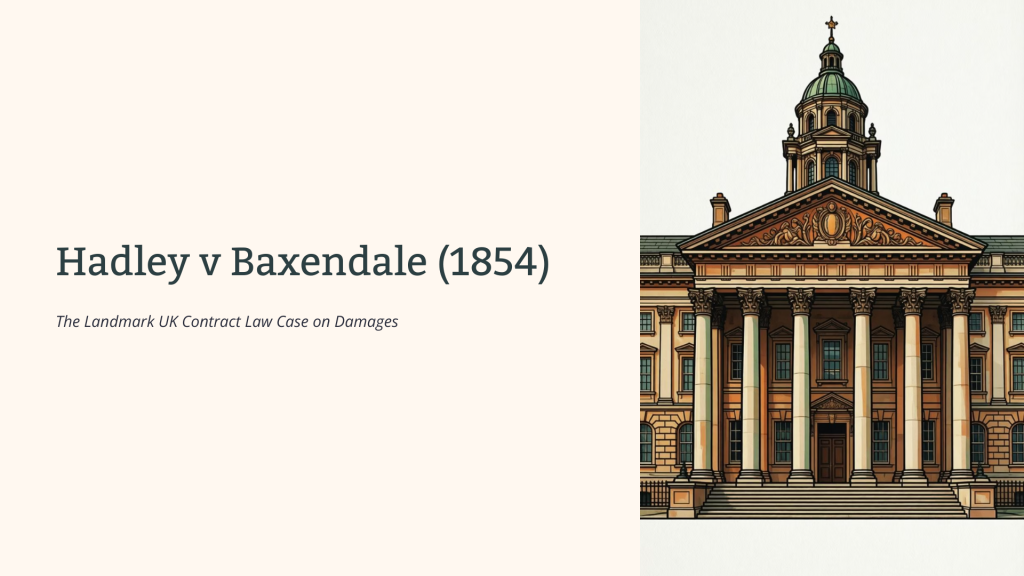 Hadley v Baxendale (1854)
