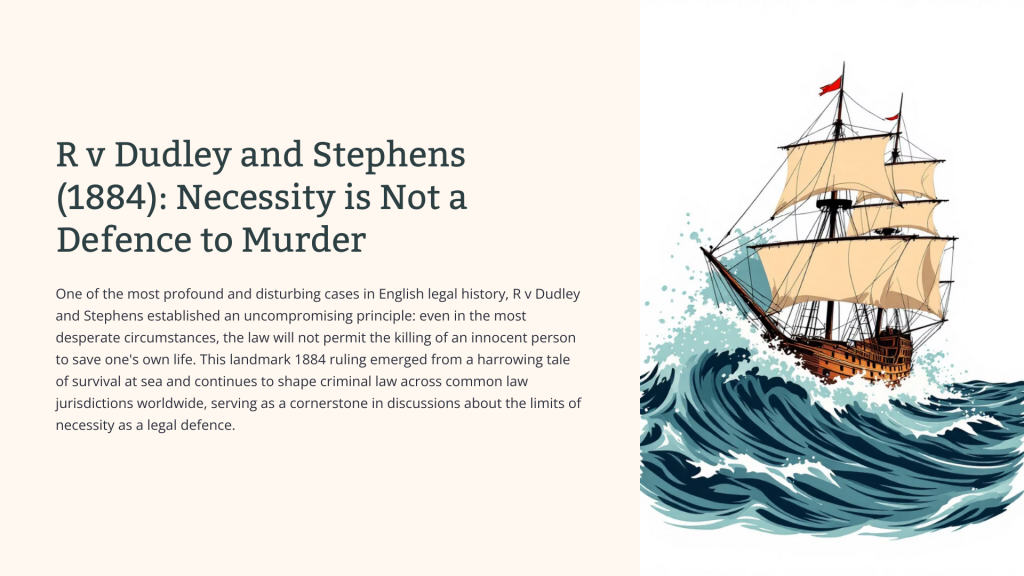 R v Dudley and Stephens (1884)