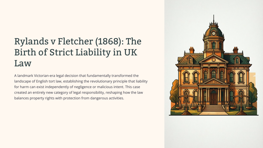 Rylands v Fletcher (1868)