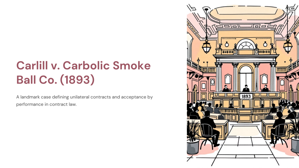 Carlill v. Carbolic Smoke Ball Co. (1893)