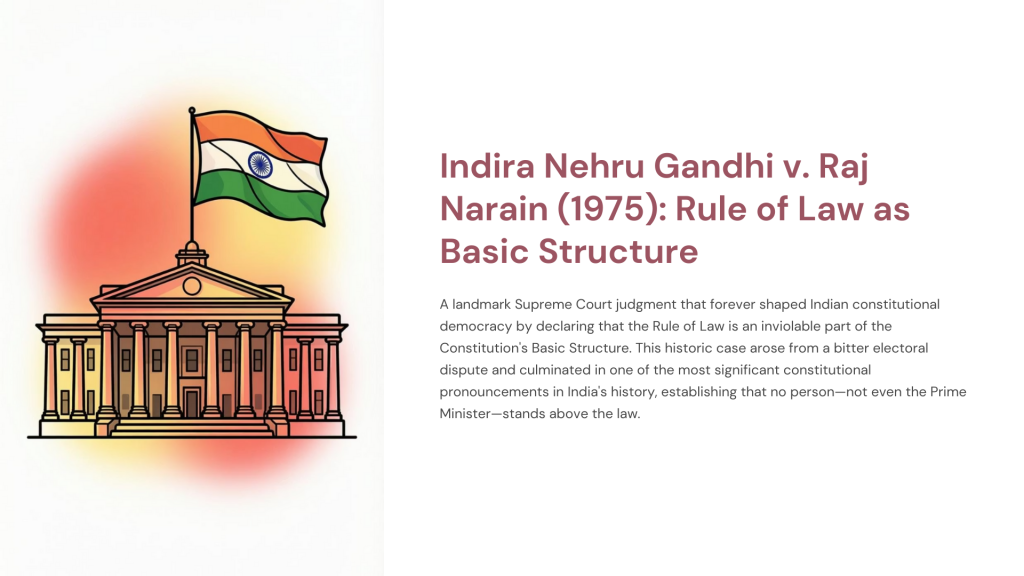 Indira Nehru Gandhi v. Raj Narain (1975)