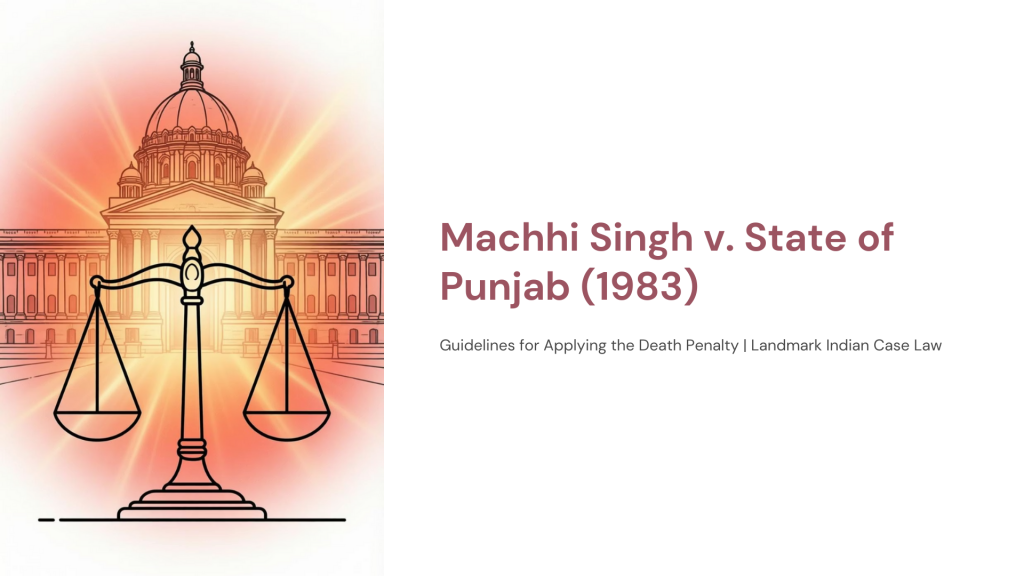 Machhi Singh v. State of Punjab (1983)