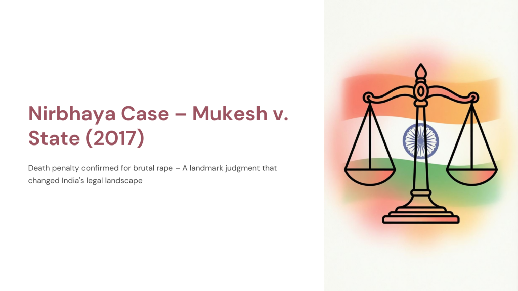 Nirbhaya Case – Mukesh v. State (2017)