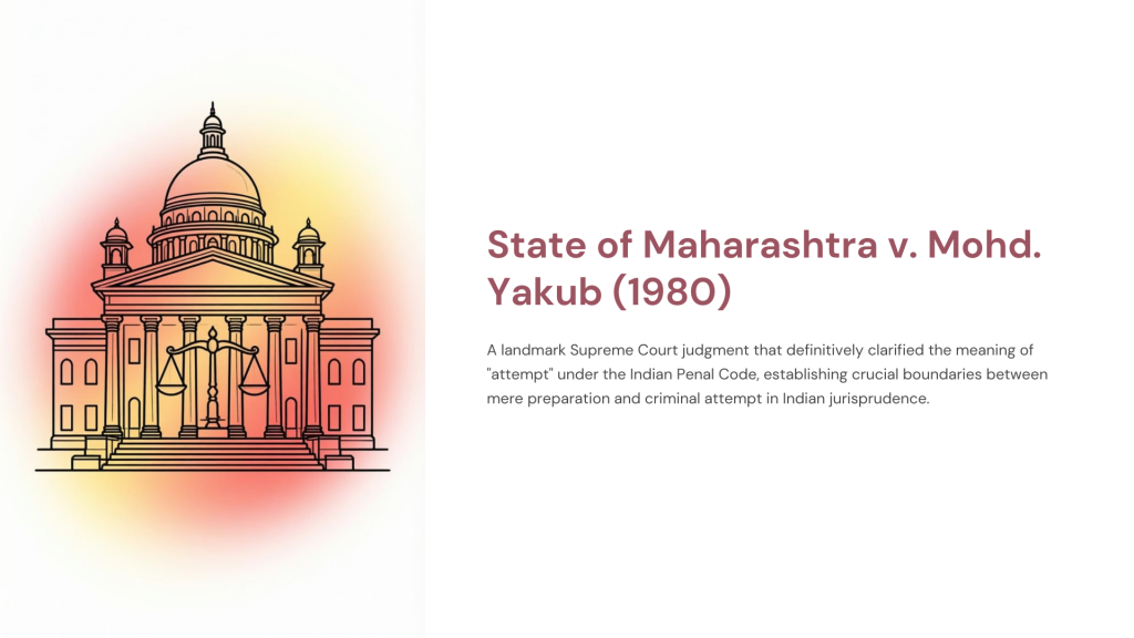 State of Maharashtra v. Mohd. Yakub (1980)