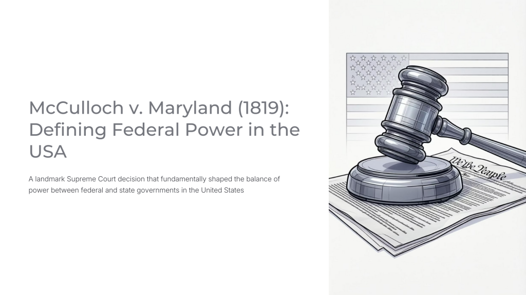 McCulloch v. Maryland (1819)