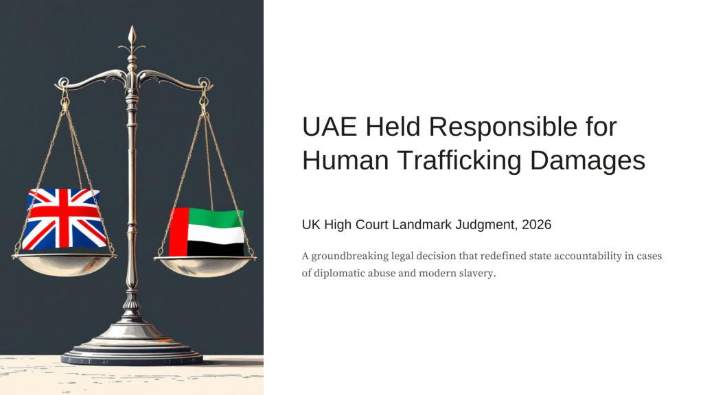 UAE Responsible for Human Trafficking Damages (UK High Court, 2026)
