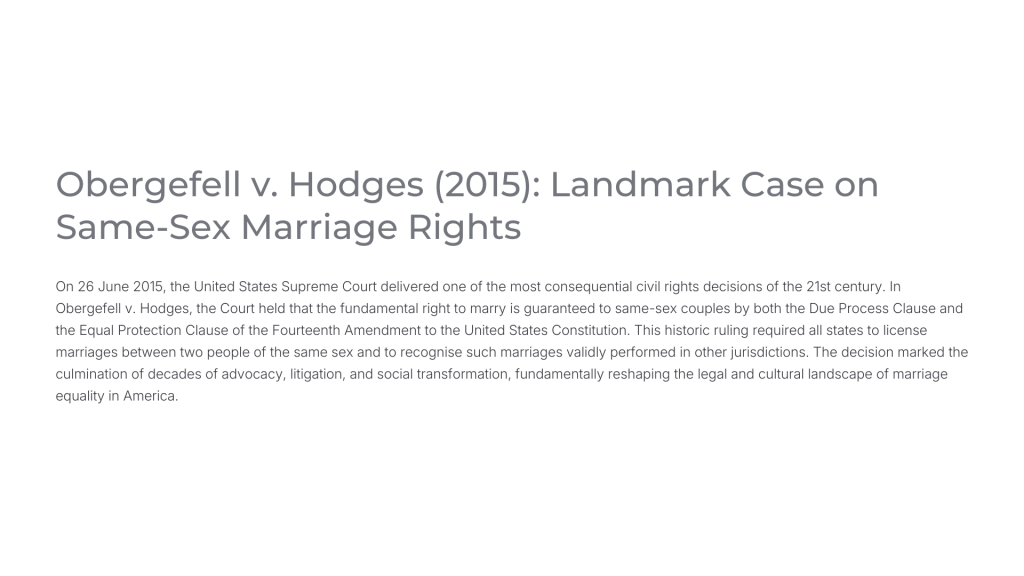 Obergefell v. Hodges (2015)