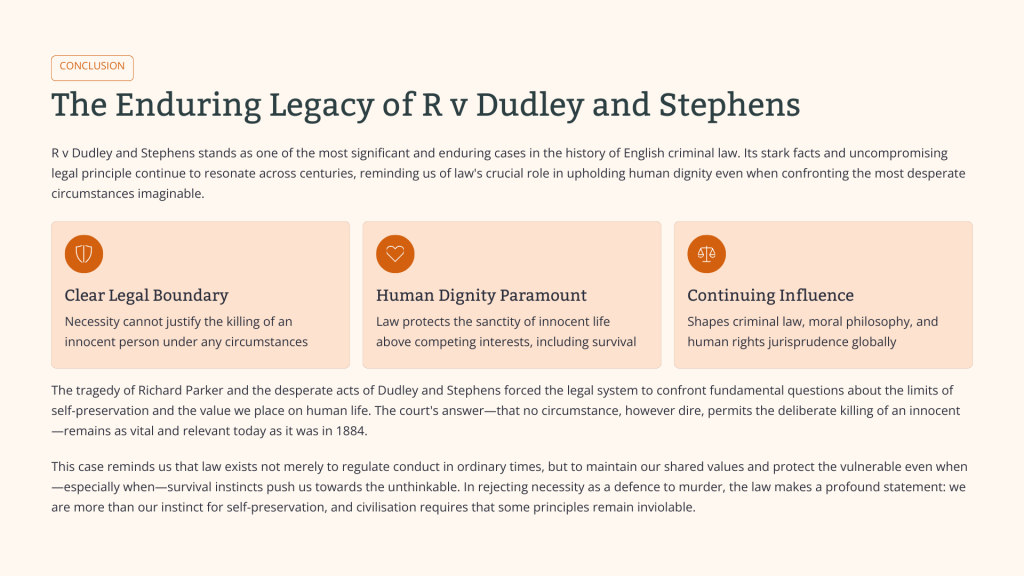 R v Dudley and Stephens (1884)