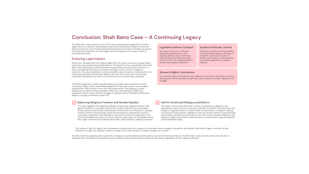 Shah Bano Case – Mohd. Ahmed Khan v. Shah Bano Begum (1985)