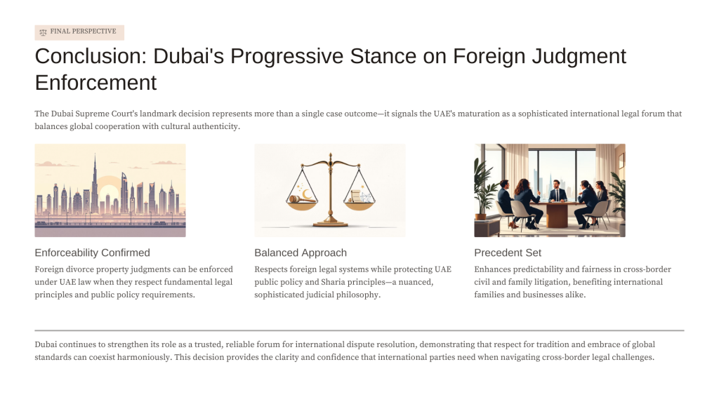 Foreign Judgment Enforcement — Dubai Supreme Court (Civil/Property Case)