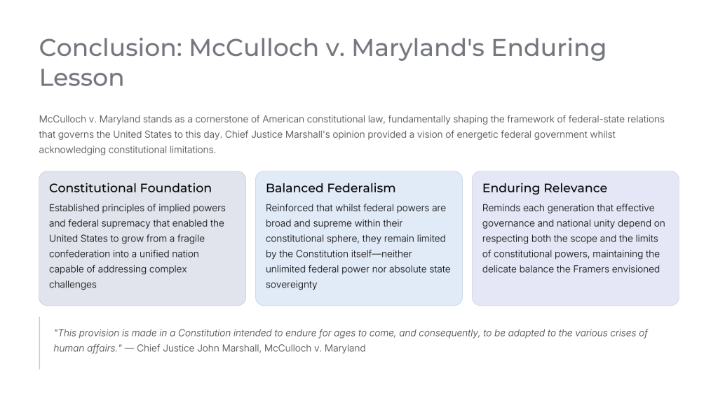 McCulloch v. Maryland (1819)