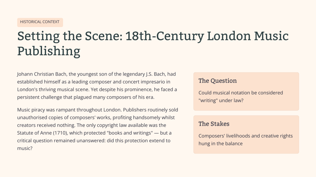 Bach v Longman (1777)