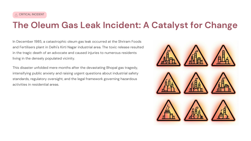 M.C. Mehta v. Union of India (Oleum Gas Leak Case, 1987)