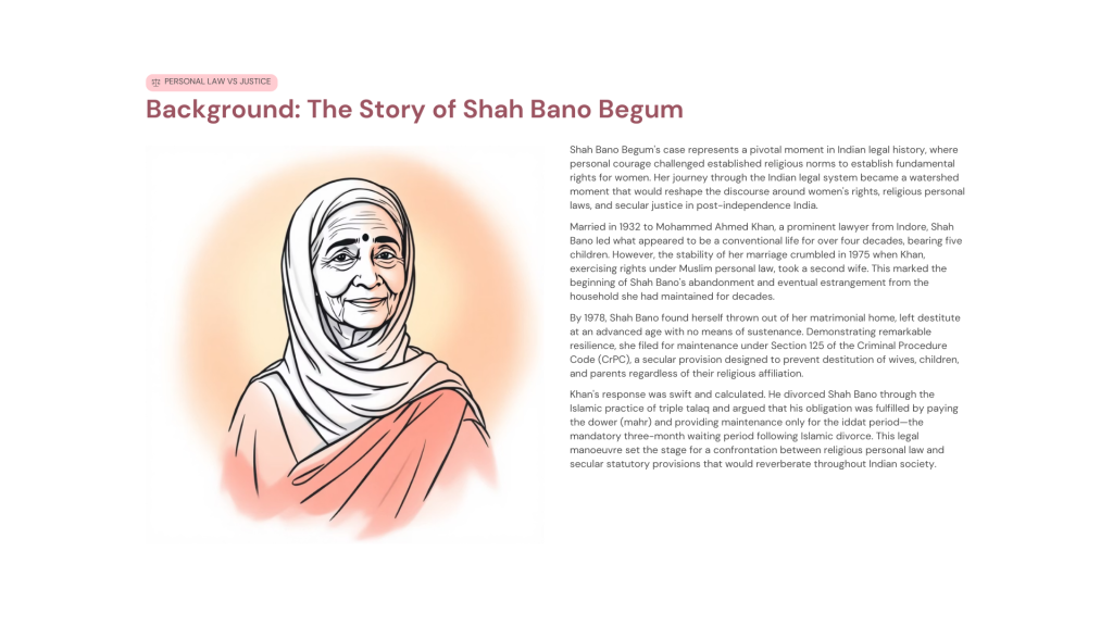 Shah Bano Case – Mohd. Ahmed Khan v. Shah Bano Begum (1985)