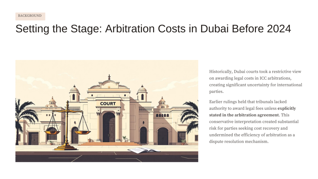 Dubai Court of Cassation — Arbitration Costs Enforcement (2024)
