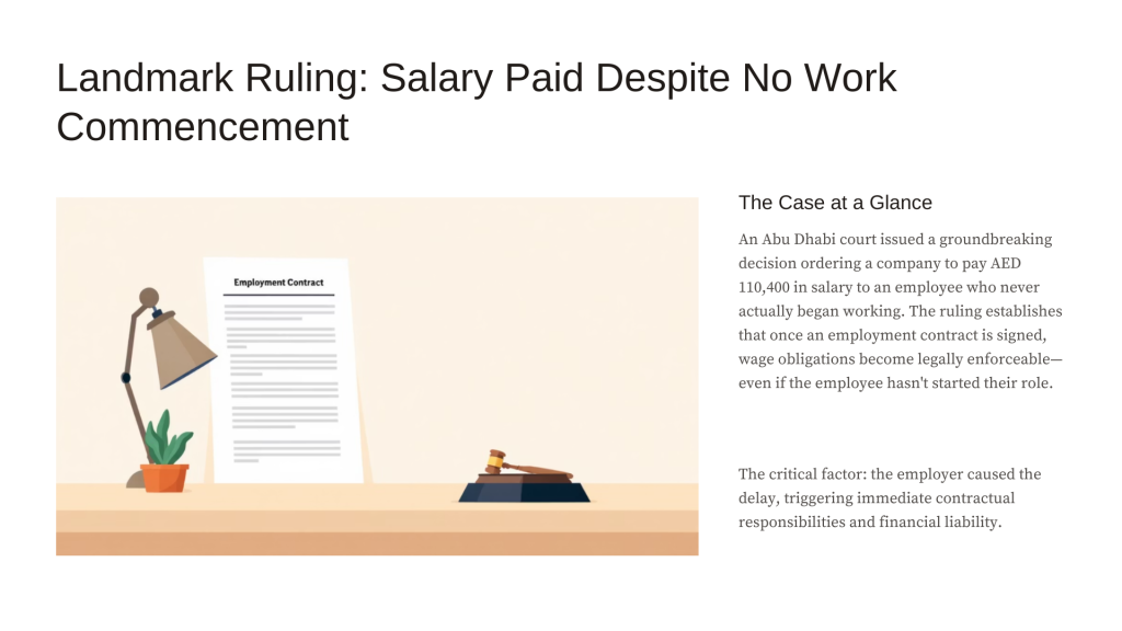 Employment Contract Enforcement — Abu Dhabi Court (2025)