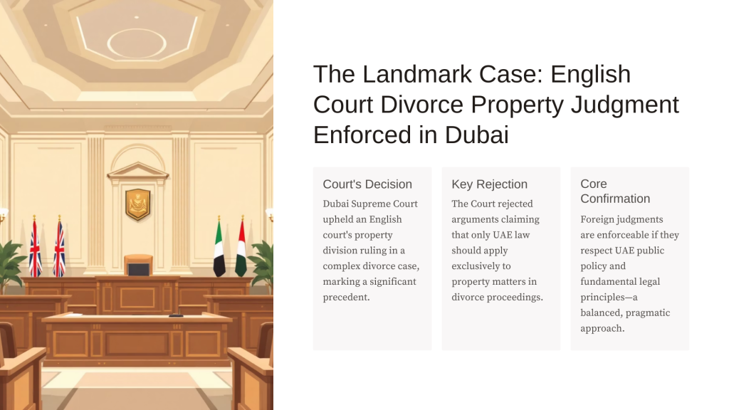Foreign Judgment Enforcement — Dubai Supreme Court (Civil/Property Case)