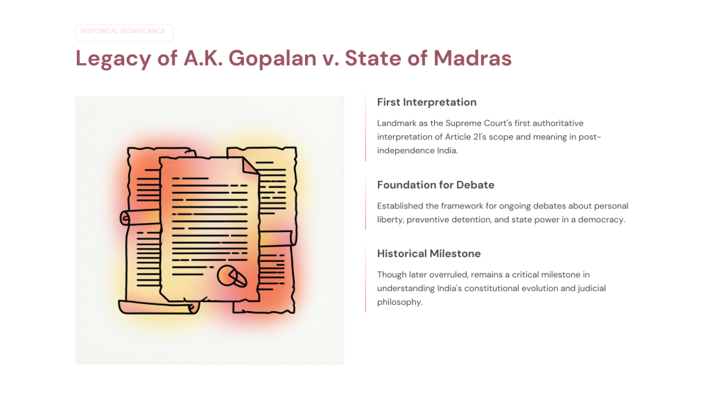 A.K. Gopalan v. State of Madras (1950)