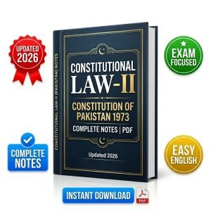 Constitutional Law-II (Constitution of pakistan 1973)